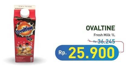 Promo Harga Ovaltine Fresh Milk 1000 ml - Hypermart