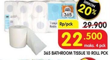 Promo Harga 365 Bathroom Tissue 10 roll - Superindo