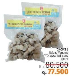 Promo Harga CHOICE L Udang PND 51/60 500 gr - LotteMart