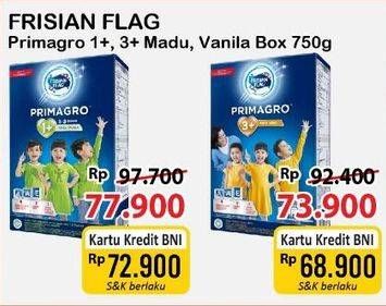 Promo Harga Frisian Flag Primagro 3+ Vanilla, Madu 750 gr - Alfamart