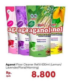 Promo Harga YURI AGANOL Floor Cleaner Floral, Lavender, Lemon Fresh, Morning Fresh 630 ml - Carrefour
