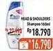 Promo Harga HEAD & SHOULDERS Shampoo 160 ml - Hypermart