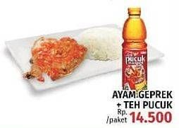Promo Harga Ayam Geprek + TEH PUCUK HARUM Minuman Teh  - LotteMart