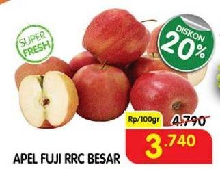 Promo Harga Apel Fuji RRC Besar per 100 gr - Superindo