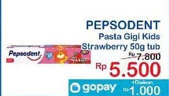 Promo Harga Pepsodent Pasta Gigi Kids Strawberry 50 gr - Indomaret