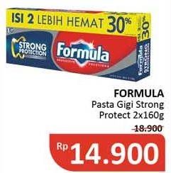Promo Harga FORMULA Pasta Gigi Strong Protection per 2 pcs 160 gr - Alfamidi