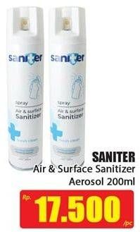 Promo Harga SANITER Air & Surface Sanitizer Aerosol 200 ml - Hari Hari