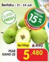 Promo Harga Pear Xiang Lie per 100 gr - Superindo