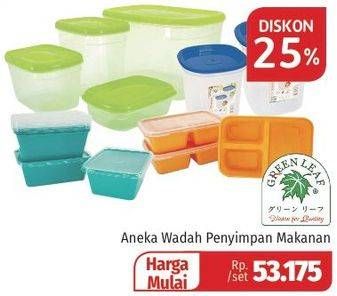 Promo Harga GREEN LEAF Container Box All Variants  - Lotte Grosir