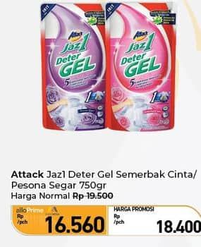 Promo Harga Attack Jaz1 DeterGel Semerbak Cinta, Pesona Segar 750 ml - Carrefour