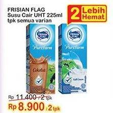 Promo Harga FRISIAN FLAG Susu UHT Purefarm Swiss Chocolate, Full Cream 225 ml - Indomaret