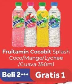 Promo Harga Frutamin Cocobit Splash Coco, Mango, Lychee, Guava 350 ml - Carrefour