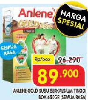 Promo Harga ANLENE Gold Plus Susu High Calcium All Variants 650 gr - Superindo