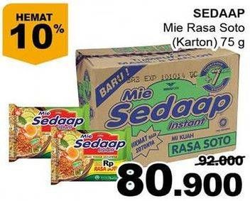 Promo Harga SEDAAP Mie Kuah Soto per 40 pcs 75 gr - Giant