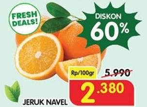 Promo Harga Jeruk Navel per 100 gr - Superindo