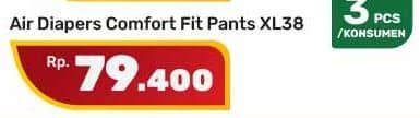 Promo Harga Makuku Comfort Fit Diapers Pants XL38 38 pcs - Yogya