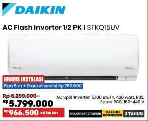 Promo Harga Daikin STKQ15UV | AC 1/2 PK  - COURTS