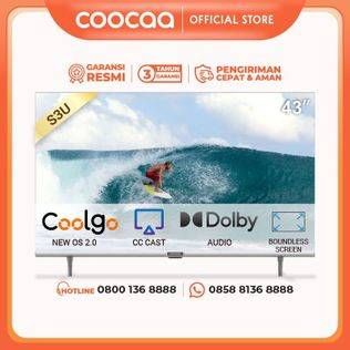 Promo Harga Coocaa 43S3U 43 inch Digital Smart TV OS Coolita HD Dobly Audio  - Shopee