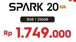 Promo Harga Tecno Spark 20 8GB|256GB  - Erafone