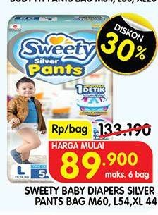 Promo Harga Sweety Silver Pants M60, XL44, L54 44 pcs - Superindo