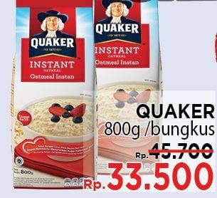 Promo Harga Quaker Oatmeal 800 gr - LotteMart