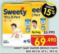 Promo Harga Sweety Bronze Pants Dry X-Pert M48, L42, XL38 38 pcs - Superindo