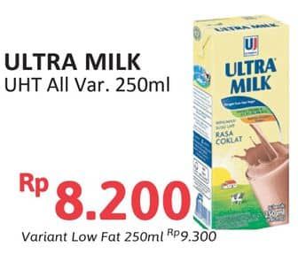 Promo Harga Ultra Milk Susu UHT All Variants 250 ml - Alfamidi