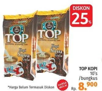 Promo Harga Top Coffee Kopi per 10 sachet - LotteMart