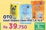 Promo Harga OTO Adult Diapers M10, L8, XL6  - Yogya