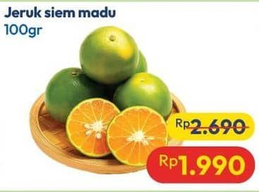 Promo Harga Jeruk Siam Madu per 100 gr - Hypermart