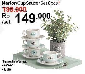 Promo Harga MARION Cup Saucer Set 8 pcs - Carrefour