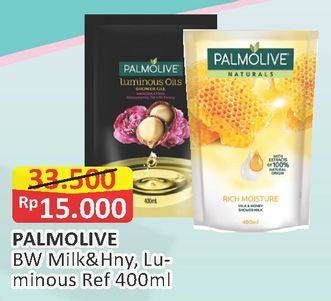 Promo Harga PALMOLIVE Shower Gel Milk Honey, Luminous Oils 400 ml - Alfamart