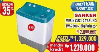 Promo Harga Sanken Mesin Cuci 2 Tabung  - Hypermart