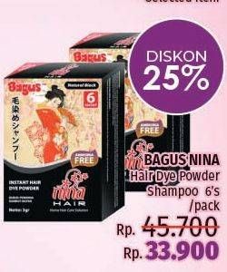 Promo Harga BAGUS NINA Hair Dye Powder 6 pcs - LotteMart