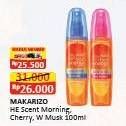 Promo Harga Makarizo Hair Energy Scentsations Cherry Blossom, Morning Dew, White Musk 100 ml - Alfamart