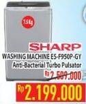 Promo Harga SHARP ES-F950P-GY | Washing Machine 7500 gr - Hypermart