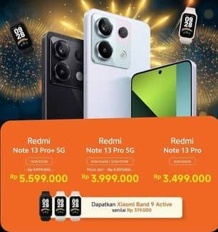 Promo Harga Xiaomi Redmi Note 13 Pro 5G 8/256 GB, 12/512 GB  - Erafone