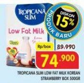 Promo Harga Tropicana Slim Low Fat Milk Korean Strawberry 500 gr - Superindo
