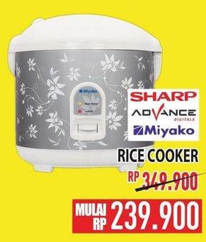 Promo Harga SHARP/ADVANCE/MIYAKO Rice Cooker  - Hypermart