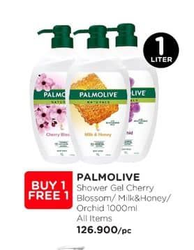 Promo Harga Palmolive Naturals Shower Milk Cherry Blossom, Milk Honey, Irrestible Softness Milk Black Orchid 1000 ml - Watsons