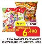 Promo Harga INACO Mini Jelly Mini Konnyaku Jelly, Lychee, Mini Juice  - Superindo