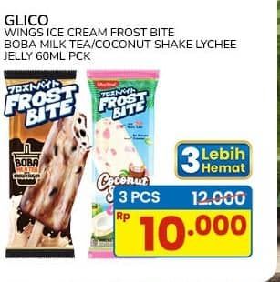 Promo Harga Glico Frostbite Boba Milk Tea, Coconut Shake 60 ml - Indomaret