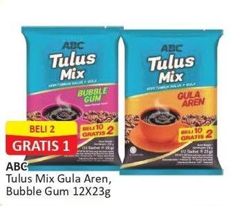 Promo Harga ABC Tulus Mix Gula Aren, Bubble Gum per 12 pcs 23 gr - Alfamart