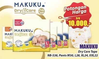 Promo Harga Makuku Dry & Care Perekat/Makuku Dry & Care Celana   - Hari Hari