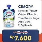 Promo Harga Cimory Squeeze Yogurt Original, Purple Taro, Brown Sugar, Aloe Vera 120 ml - Indomaret