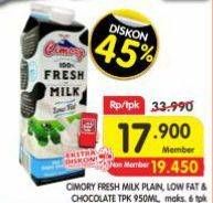 Promo Harga Cimory Fresh Milk Full Cream, Low Fat, Chocolate 950 ml - Superindo