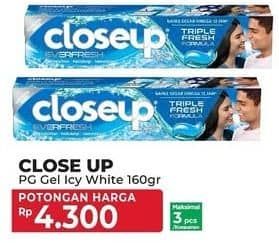 Promo Harga Close Up Pasta Gigi Everfresh Icy White Winter Blast 160 gr - Yogya