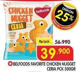 Promo Harga BELFOODS Nugget Chicken Nugget Ceria 500 gr - Superindo