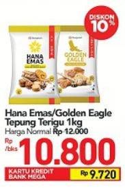 Promo Harga Hana Emas / Golden Eagle Tepung Terigu 1 kg - Carrefour