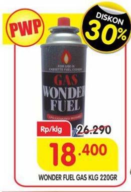 Promo Harga WONDERFUEL Gas Tabung 220 gr - Superindo